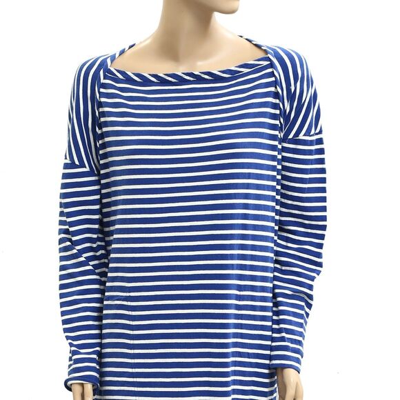 Free People Free Est Tivoli Maxi Dress Striped Print Oversized Cotton XS 283168 - Picture 6 of 8